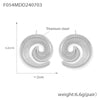 Wholesale 316L Stainless Steel Geometric Spiral Shape Earrings With Electroplating Treatment And Design Sense For Unisex