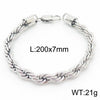 Wholesale Titanium Steel Geometric Sporty Style Spiral Hemp Rope Twist Chain Women's Bracelet