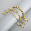 Wholesale Titanium Steel Geometric Sporty Style Spiral Hemp Rope Twist Chain Women's Bracelet