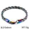 Wholesale Titanium Steel Geometric Sporty Style Spiral Hemp Rope Twist Chain Women's Bracelet
