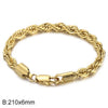 Wholesale Titanium Steel Geometric Sporty Style Spiral Hemp Rope Twist Chain Women's Bracelet
