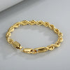 Wholesale Titanium Steel Geometric Sporty Style Spiral Hemp Rope Twist Chain Women's Bracelet