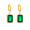 Wholesale Titanium Steel Geometric Square And Round Earrings Goldplated Fashion Retro Style For Women