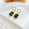 Wholesale Titanium Steel Geometric Square And Round Earrings Goldplated Fashion Retro Style For Women