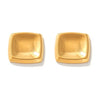 Wholesale Titanium Steel Geometric Square Concave Earrings Plated With 18K Gold Simple Style For Women