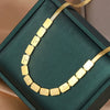 Wholesale Titanium Steel Geometric Square Women's Necklace With Snake Bone Chain And Electroplating Treatment