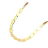 Wholesale Titanium Steel Geometric Square Women's Necklace With Snake Bone Chain And Electroplating Treatment