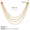 Wholesale 316L Stainless Steel Geometric Stacked Clavicle Chain Necklace For Women With Electroplating