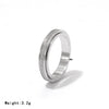 Wholesale Titanium Steel Geometric Star Electroplated Ring Simple Style Unisex