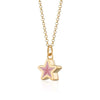 Wholesale Titanium Steel Geometric Star Love Necklace Vacuum Gold Plated