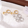 Wholesale Titanium Steel Geometric Starfish Pendant Earrings For Women Minimalist Style