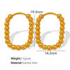 Wholesale 316L Stainless Steel Geometric Stud Earrings For Women Simple Retro Style With Gold Beads And Electroplating