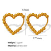 Wholesale 316L Stainless Steel Geometric Stud Earrings For Women Simple Retro Style With Gold Beads And Electroplating
