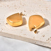 Wholesale Titanium Steel Geometric Stud Earrings 18K Goldplated For Women