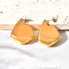 Wholesale Titanium Steel Geometric Stud Earrings 18K Goldplated For Women