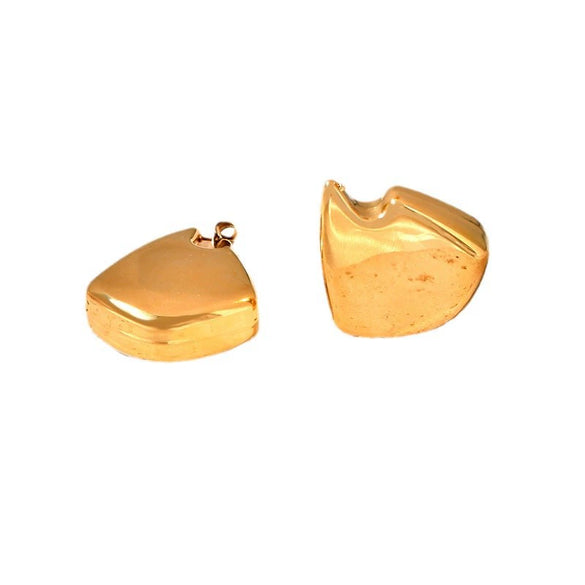 Wholesale Titanium Steel Geometric Stud Earrings 18K Goldplated For Women