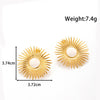 Wholesale Titanium Steel Geometric Stud Earrings With Electroplating Exaggerated Niche Style For Women