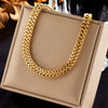 Wholesale Titanium Steel Geometric Style Clavicle Chain Necklace With Heavy Industry Hip Hop Punk Design