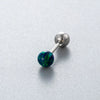 Wholesale Titanium Steel Geometric Style Earrings With Gems