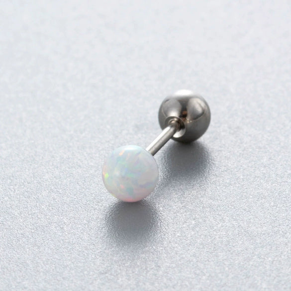 Wholesale Titanium Steel Geometric Style Earrings With Gems