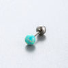 Wholesale Titanium Steel Geometric Style Earrings With Gems