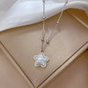 Wholesale Titanium Steel Geometric Style Electroplated Star Mermaid Necklace Unisex