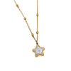 Wholesale Titanium Steel Geometric Style Electroplated Star Mermaid Necklace Unisex