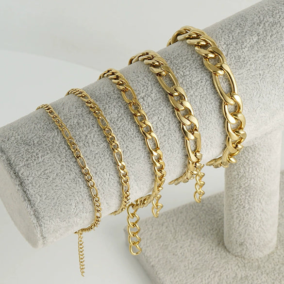 Wholesale 316L Stainless Steel Geometric Style Electroplated Unisex Bracelet