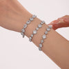 Wholesale Titanium Steel Geometric Style Inlay Zircon Bracelet