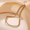 Wholesale Titanium Steel Geometric Style Necklace For Women Gold Plated