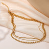 Wholesale Titanium Steel Geometric Style Necklace For Women Gold Plated
