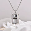 Wholesale Titanium Steel Geometric Style Welding Mask Necklace Pendant With Electroplating For Men And Women