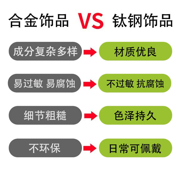 Wholesale Titanium Steel Geometric Style Women's Classic Earrings With Polishing Treatment