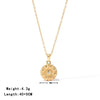 Wholesale Titanium Steel Geometric Sunflower Pendant Necklace With Electroplating O Word Chain For Women Simple Style