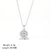 Wholesale Titanium Steel Geometric Sunflower Pendant Necklace With Electroplating O Word Chain For Women Simple Style