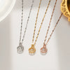 Wholesale Titanium Steel Geometric Swan Necklace With Electroplating For Women