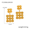 Wholesale 316L Stainless Steel Geometric Texture Electroplated Unisex Earrings