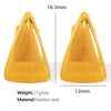 Wholesale 316L Stainless Steel Geometric Triangle Earrings For Women Electroplated Fashion Jewelry