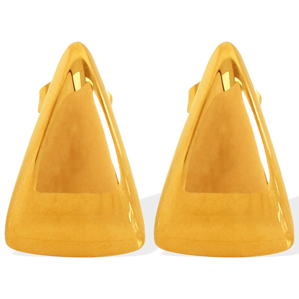 Wholesale 316L Stainless Steel Geometric Triangle Earrings For Women Electroplated Fashion Jewelry