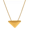Wholesale 316L Stainless Steel Geometric Triangle Pendant Collarbone Chain Necklace With Electroplating For Women