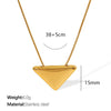 Wholesale 316L Stainless Steel Geometric Triangle Pendant Collarbone Chain Necklace With Electroplating For Women
