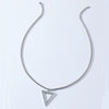 Wholesale Titanium Steel Geometric Triangle Pendant Necklace With Electroplating For Men