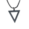 Wholesale Titanium Steel Geometric Triangle Pendant Necklace With Electroplating For Men