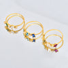 Wholesale Titanium Steel Geometric Ushape Diamond Ring For Women