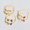 Wholesale Titanium Steel Geometric Ushape Diamond Ring For Women