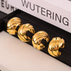 Wholesale 316L Stainless Steel Geometric Ushape Electroplated Women's Earrings