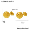 Wholesale Titanium Steel Geometric Ushaped And Cshaped Electroplated Earrings For Women