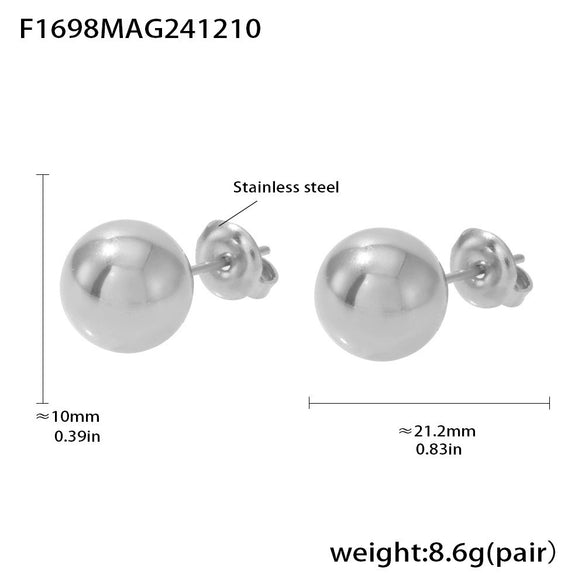 Wholesale Titanium Steel Geometric Ushaped And Cshaped Electroplated Earrings For Women
