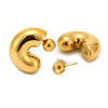 Wholesale Titanium Steel Geometric Ushaped And Cshaped Electroplated Earrings For Women