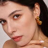 Wholesale Titanium Steel Geometric Ushaped And Cshaped Electroplated Earrings For Women